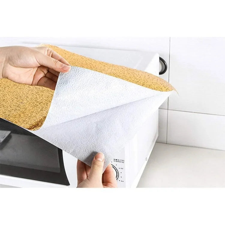 Self-Adhesive Aluminum Foil Kitchen Sticker Roll – Heat & Oil Resistant Wall Protector