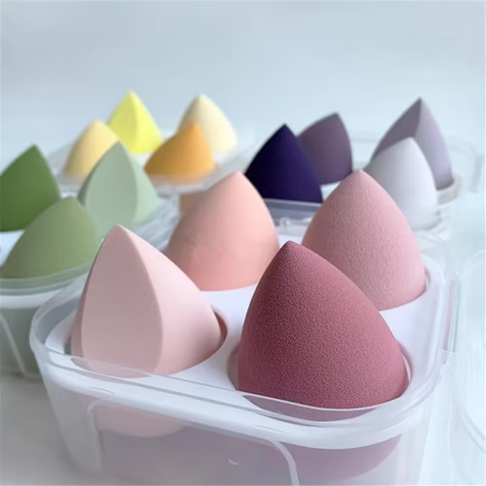 Ensemble d'éponges à maquillage douces - 3 ou 4 œufs de beauté pour une application impeccable du fond de teint et de la poudre - Indispensables du maquillage féminin