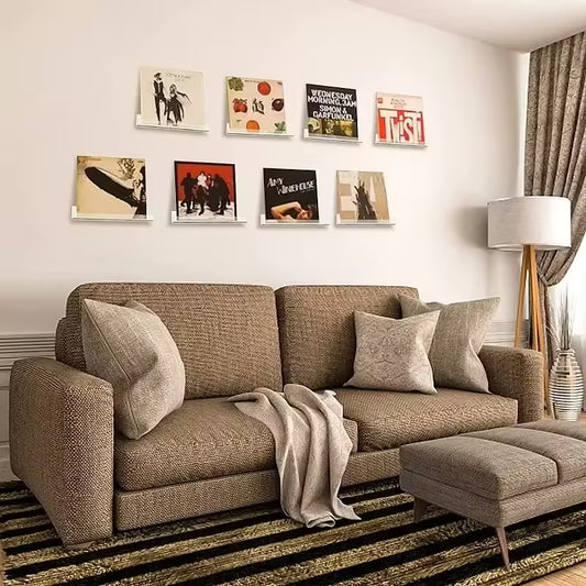 Présentoir mural pour disques vinyles en acrylique transparent