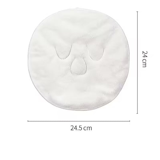 Masque de soin du visage en coton compresse chaude - Serviette visage humide et chaude pour des pores propres - Outil de soin du visage