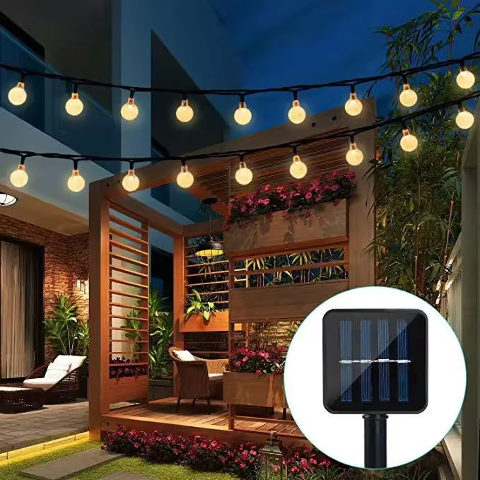 Guirlande lumineuse solaire LED 20-100 ampoules extérieur