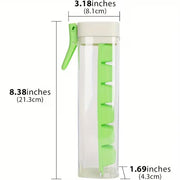 Bac à glaçons 6 grilles à pression unique – Mini-fabrique de glace en silicone et PP de qualité alimentaire avec bouton de dégagement facile – Moule compact sans BPA pour petit réfrigérateur, pour cocktails, café et boissons (orange et vert)