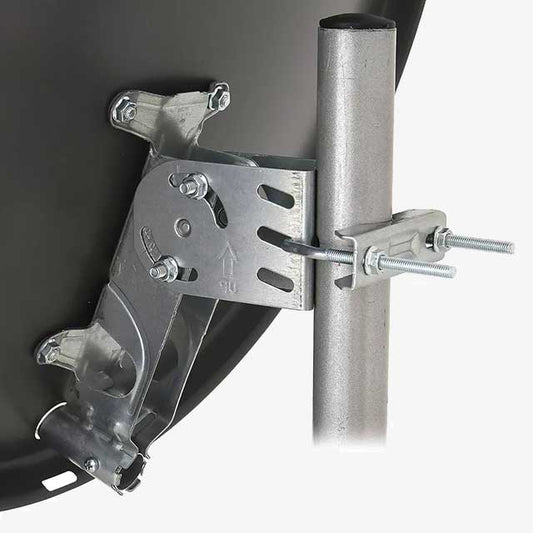 60cm Satellite Dish Antenna Mirror Bowl - Digital System 4K HD, Grey Anthracite