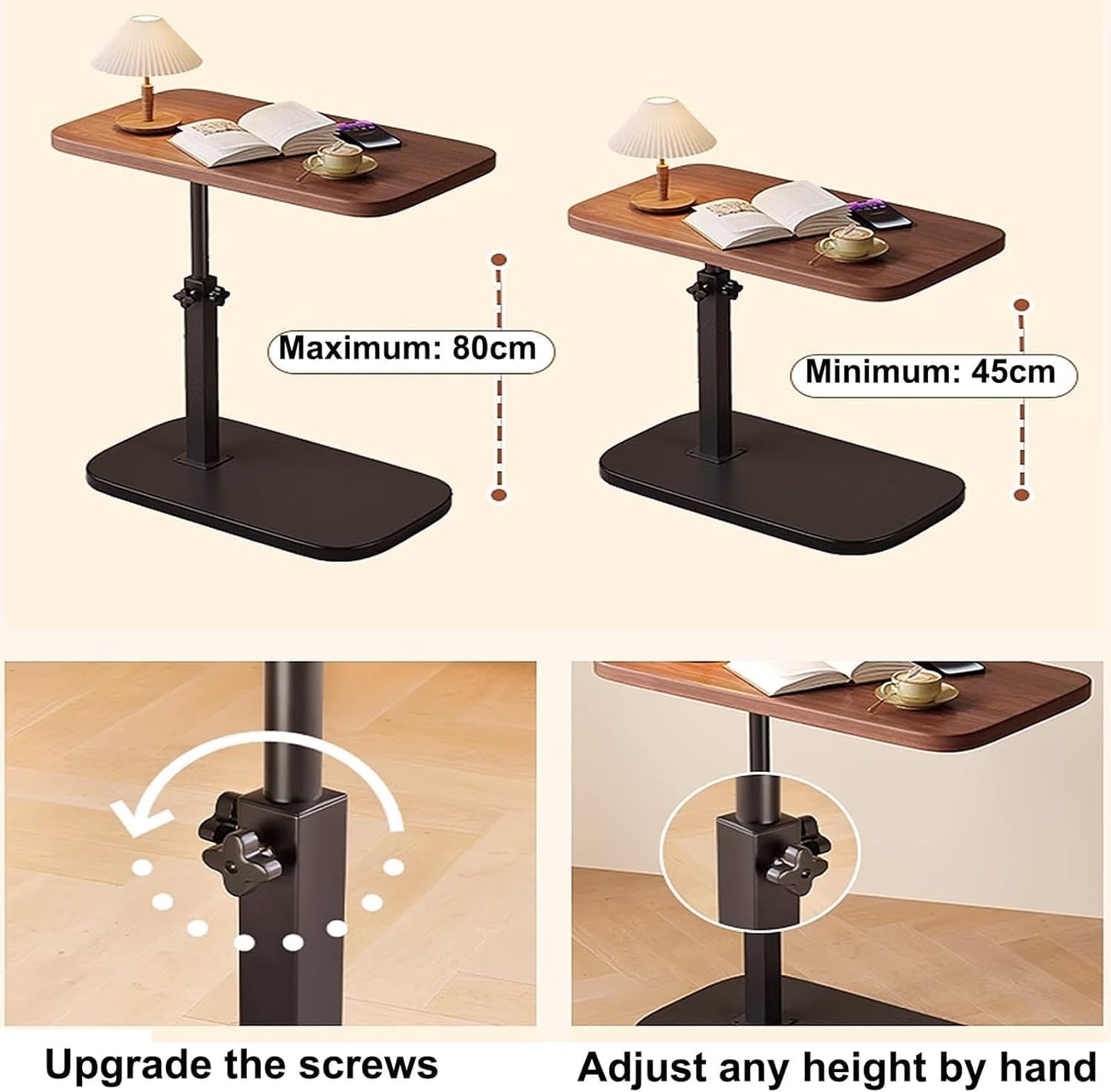 Simple Modern Coffee Table – 2-Tier Side Table & Bedside Storage Rack – Versatile Sofa End Table for Living Room & Bedroom