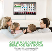 MUDEELA 3.2M Cable Trunking Kit – 8-Piece White Cable Raceway & Cord Concealer for Home and Office
