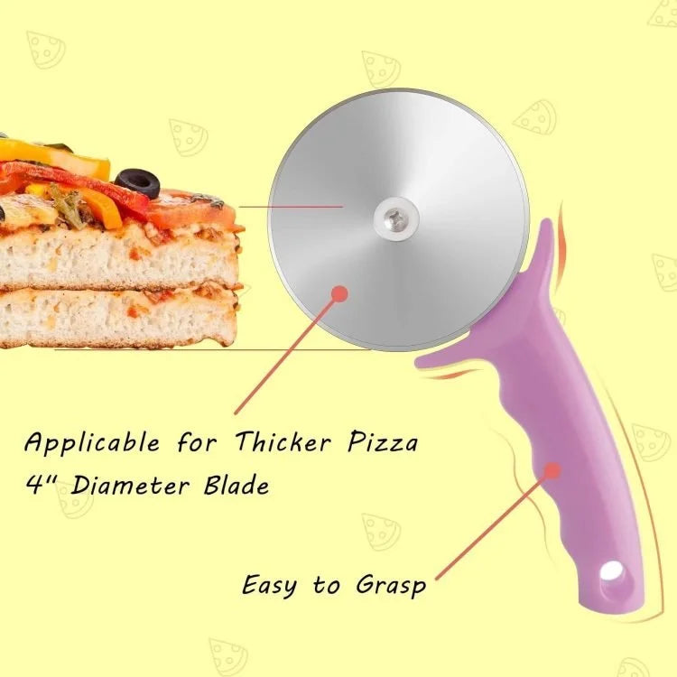 Stainless Steel Pizza Cutter Wheel – Compact Pizza Slicer for Pizza, Pastry & Dough