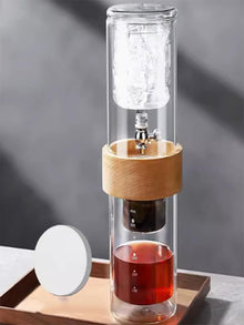 500ml Cold Brew Drip Coffee Maker – Adjustable Ice Drip Tower with Borosilicate Glass & Stainless Steel Flow Valve