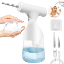 Pistolet distributeur de mousse liquide électrique 350 ml – Machine moussante automatique continue – « Dieu de la bulle » portable pour shampoing et nettoyant visage – Mousseur de détergent polyvalent pour salle de bain