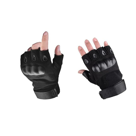 Tactical Half Finger Gloves – Fingerless Sports & Motorcycle Gloves for Cycling, Hiking, Gym & Outdoor Activities