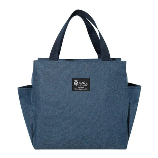 Portable Insulated Lunch Bag with Dual Side Pockets – Thermal Lunch Tote for Work, School, Office & Picnic