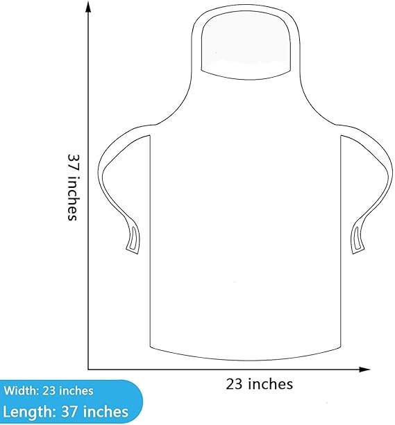 Set of 25 Pcs Clear Disposable Aprons – Waterproof Polyethylene for Kitchen, Painting & Dishwashing (23×37")