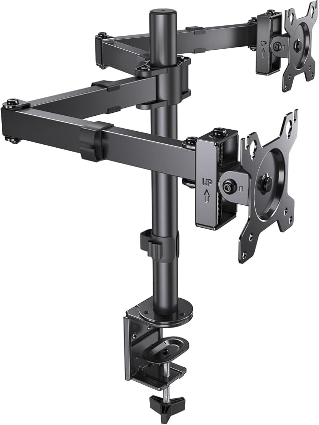 Bestqi RL 7101 Heavy-Duty Dual Monitor Arm Desk Mount – 17–32 Inch, 12kg Per Arm, Full Motion VESA Stand