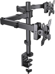 Bestqi RL 7101 Heavy-Duty Dual Monitor Arm Desk Mount – 17–32 Inch, 12kg Per Arm, Full Motion VESA Stand