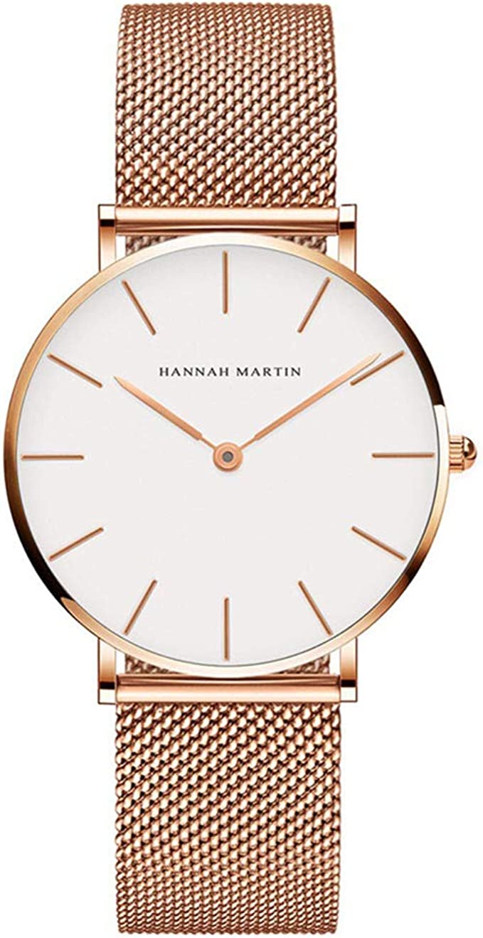 HANNAH MARTIN Mesh Stainless Steel Women Watch Model ( HM-CH36 RoseGold)