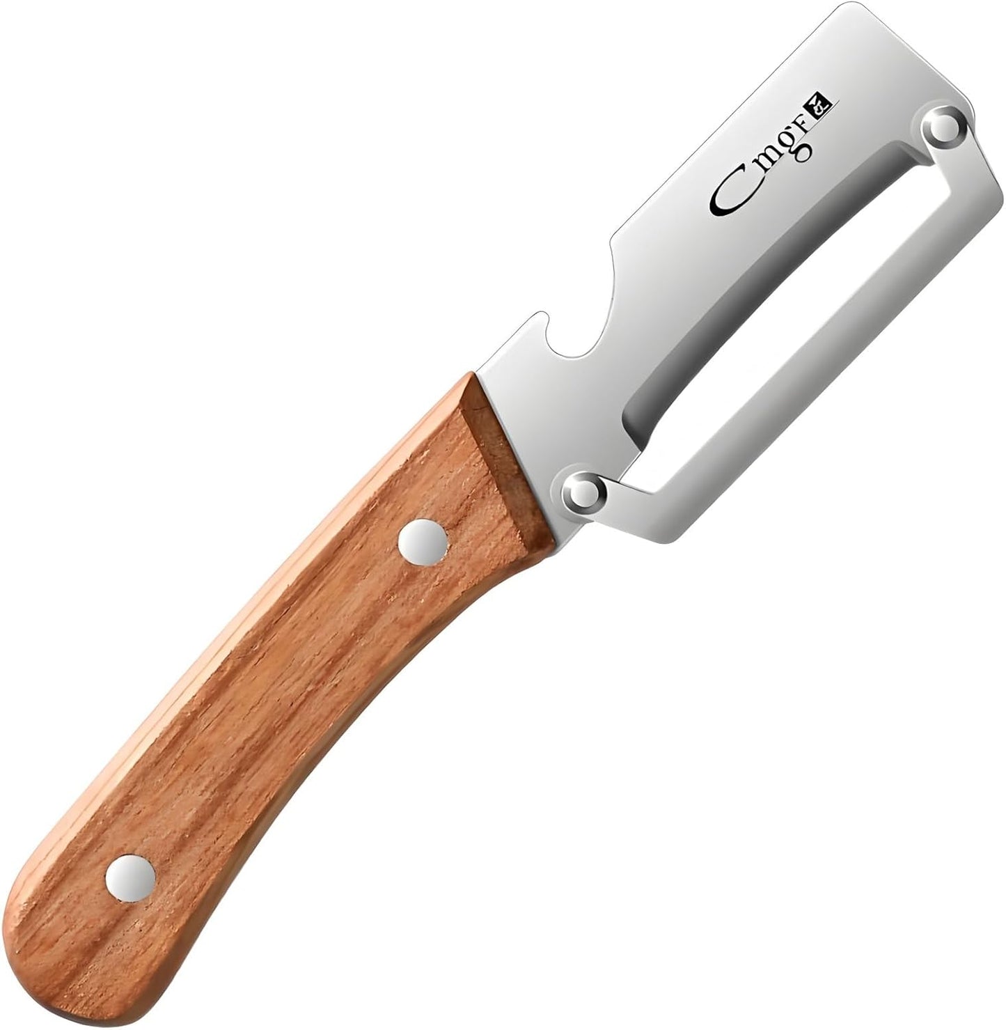 Premium Stainless Steel Fruit and Vegetable Peeler – Durable Wooden Handle Slicer for Kitchen Use