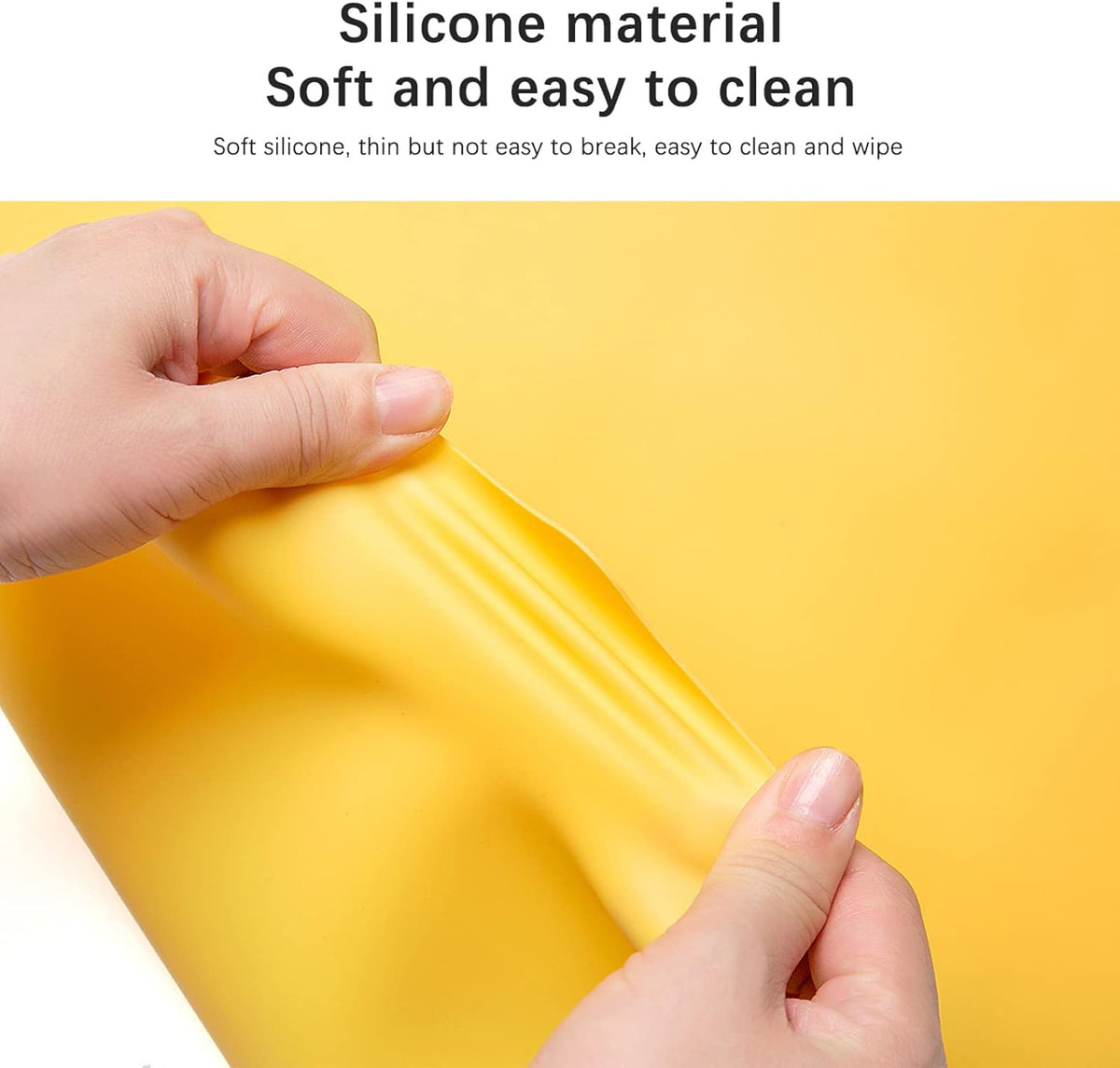 Napperon surdimensionné en silicone de qualité alimentaire – Tapis de table étanche 60x40cm / 40x30cm – Protection de comptoir de cuisine isolante et antidérapante – Lavable et réutilisable