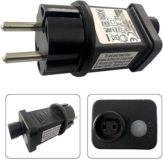31V LED Transformer Plug with 8 Modes & 6H Timer | Adapter