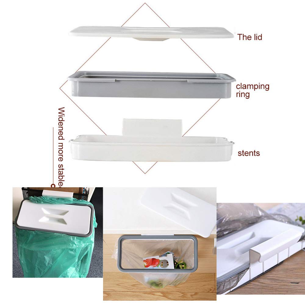 Support de Sac Poubelle Suspendu pour Cuisine – Porte-Sac Poubelle Durable pour Porte d'Armoire et Support à Déchets pour une Gestion Efficace des Ordures