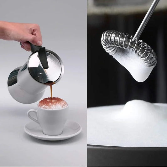 Electric Milk Frother Handheld Coffee Stirrer – Portable Mini Electric Whisk for Coffee, Latte, Cappuccino, Matcha, Eggs & Drinks