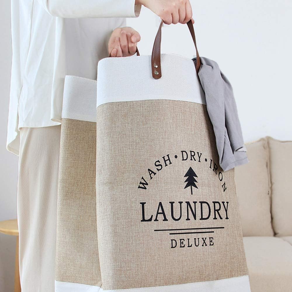 Panier à linge pliant grande capacité – Panier à linge sale en tissu durable et boîte de rangement ménagère pour l'organisation de la maison