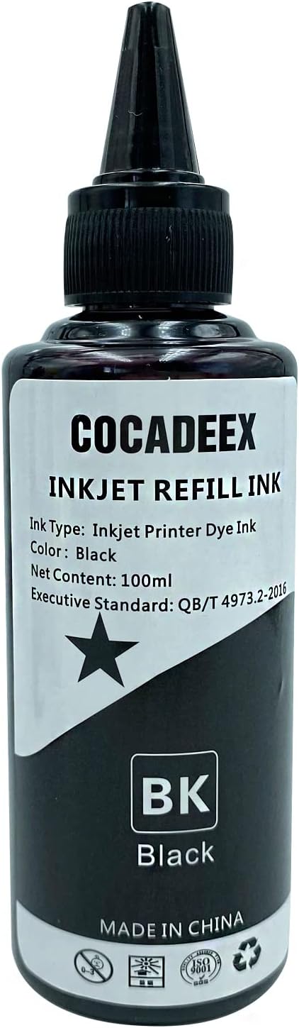 6-Pack 100ml Ink Refill Kit for HP, Canon, Brother, Epson & Lexmark Inkjet Printers – 2 Black, 2 Magenta, 1 Yellow, 1 Cyan