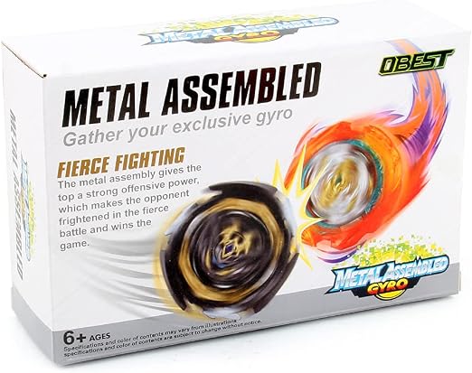 OBEST Kit de Toupie de Combat en Métal – Jouet GyroScope de Combat pour Enfants à partir de 6 Ans