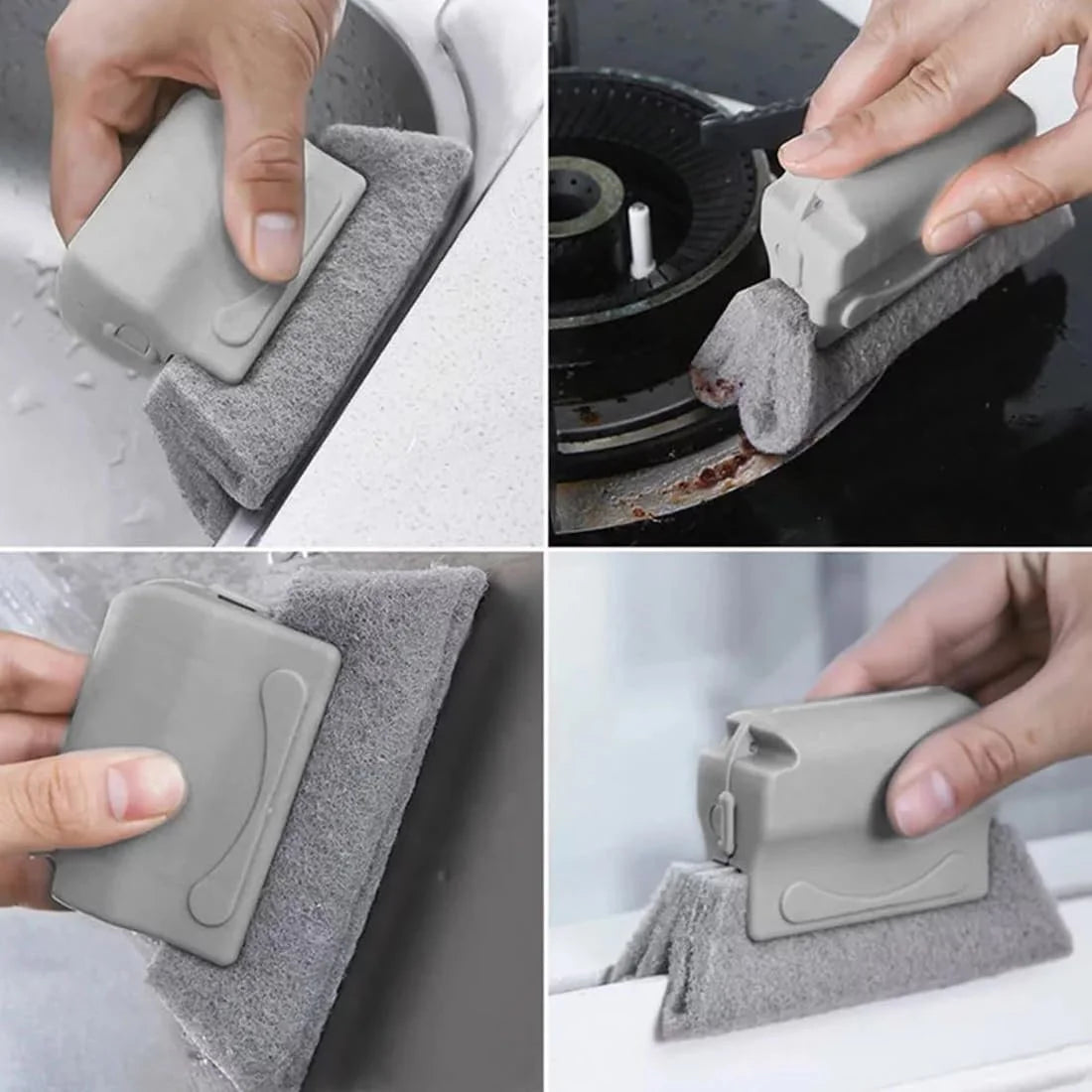 Window Track Cleaning Brush – Handheld Crevice Cleaner for Sliding Door Tracks, Window Frames & Air Vents