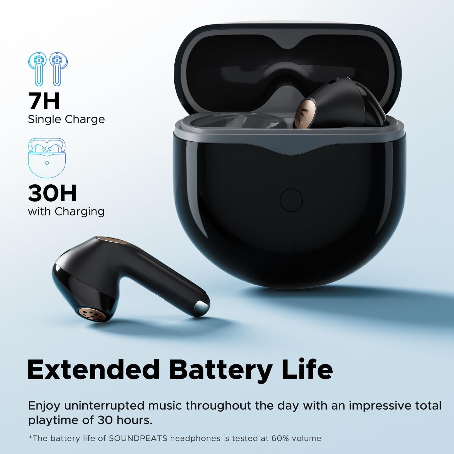 SoundPEATS Air4 Lite Wireless Earbuds – Bluetooth 5.3, LDAC Hi-Res Audio & 30-Hour Battery