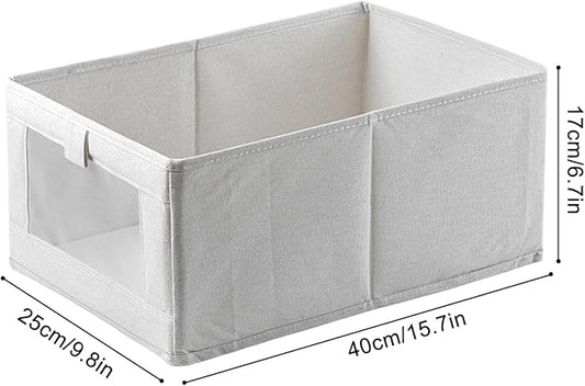Foldable Wardrobe Organizer Box with Transparent Window – Clothes, Jeans & Underwear Storage Organizer