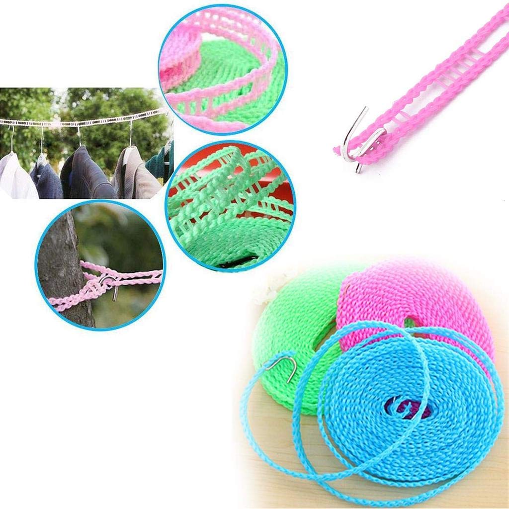 10 Meters Heavy-Duty Nylon Outdoor Clothesline – Non-Slip Windproof Laundry Rope (5m/10m) for Travel, Business, and Home Organization