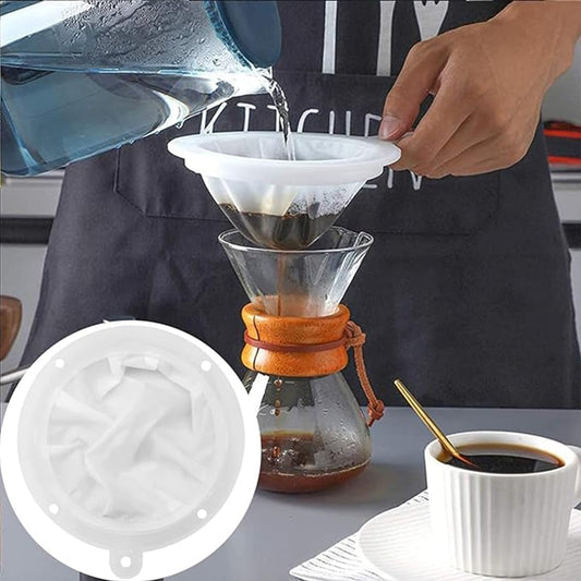400 Mesh Ultra Fine Nylon Filter Strainer Spoon | Reusable Soy Milk, Juice & Coffee Filter Sieve | Professional Kitchen Food Filter Colander