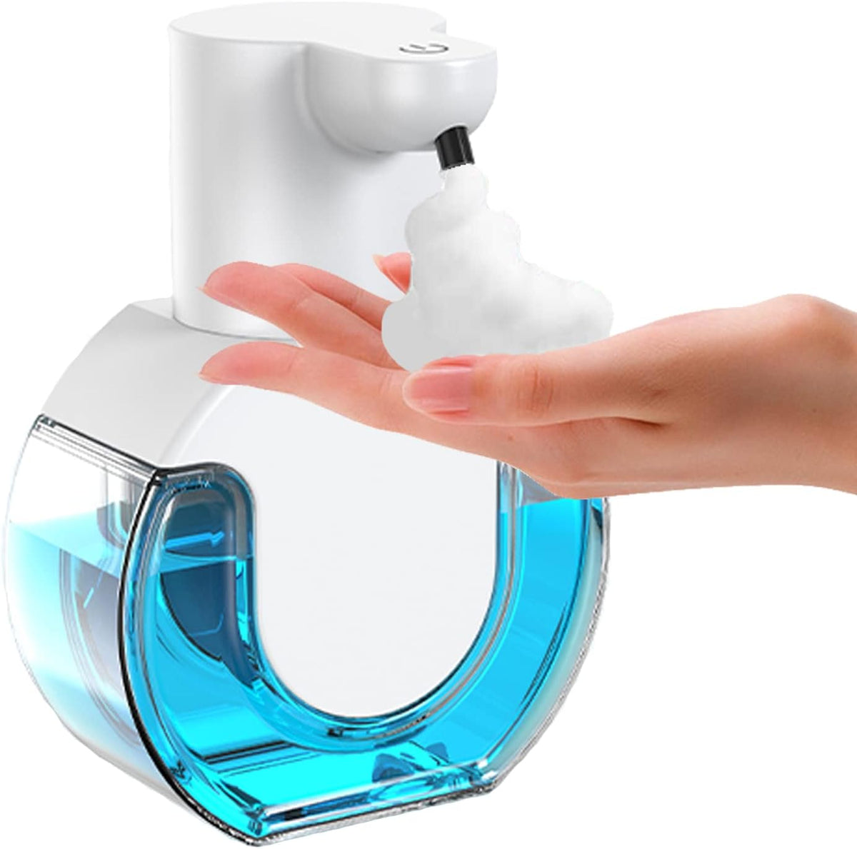 Distributeur de savon intelligent P10 HOMEFISH – Capteur de mouvement sans contact 420 ml – Dispositif de lavage des mains automatique mural – Distributeur de savon liquide haute efficacité