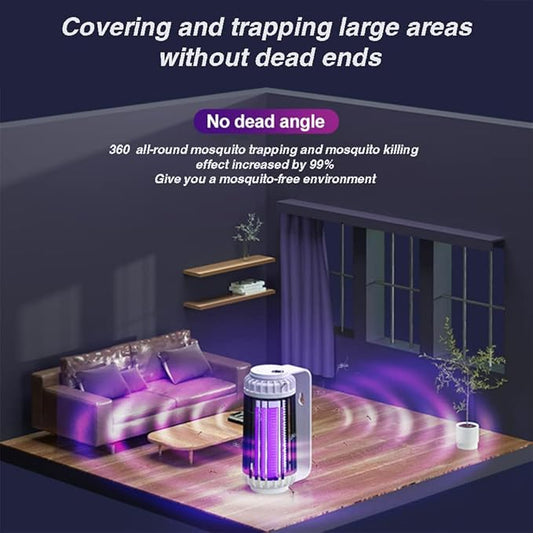 Electric Insect Killer, Mosquito Trap, Electric, Fly Trap, Electric USB, Mosquito Lamp Battery, Insect Trap Lamp, Indoor Insect Lamp, Outdoor UV Mosquito Killer, 50 m²
