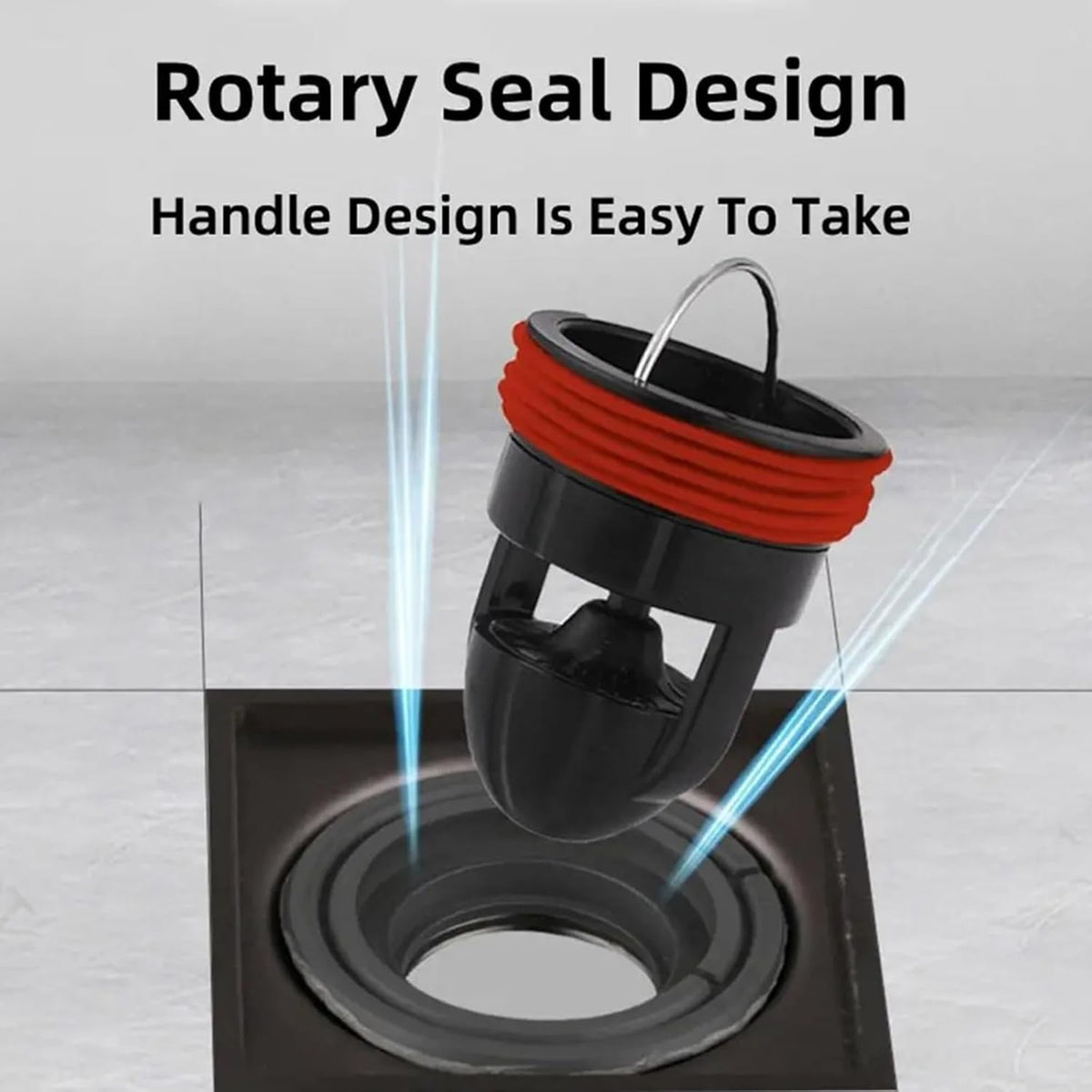 138mm Large Size Floor Drain Core – Universal Cut-to-Fit Sewer Cover – Anti-Odor & Insect-Proof Bathroom Drainage Core – Quick Flow Backflow Preventer (Black/Gray)