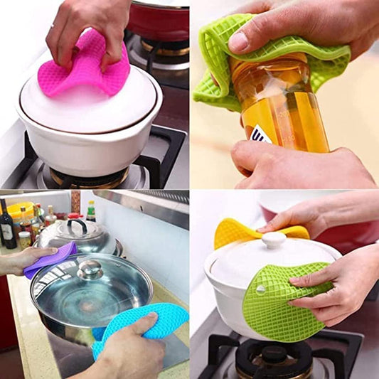 Silicone Trivet Hot Pot Mat – Heat Resistant Non-Slip Pot Holder for Kitchen Countertops, Tables & Hot Dishes