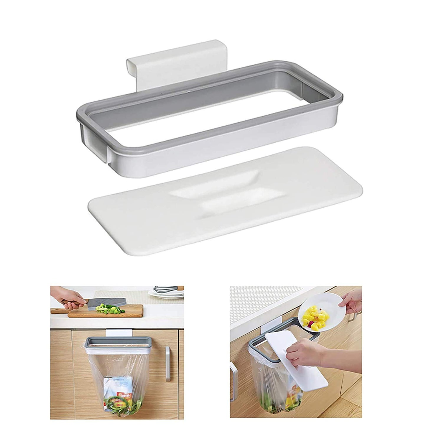 Hanging Kitchen Trash Bag Holder – Durable Cabinet Door Garbage Bag Hanger and Rubbish Rack for Efficient Waste Management