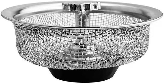 Kitchen Sink Strainer Replacement | Stainless Steel Mesh Drain Basket & Waste Hole Filter