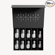 أطراف أظافر مربعة من DOONAILS – عبوة من 100 ظفر صناعي بتغطية كاملة في 10 أحجام | أظافر صناعية بجودة الصالون مع علبة تخزين