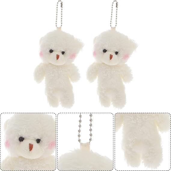 Mini Plush Lamb Bear Keychain by TOYANDONA – Cute Soft Toy Pendant for Bags, Backpacks & Keys