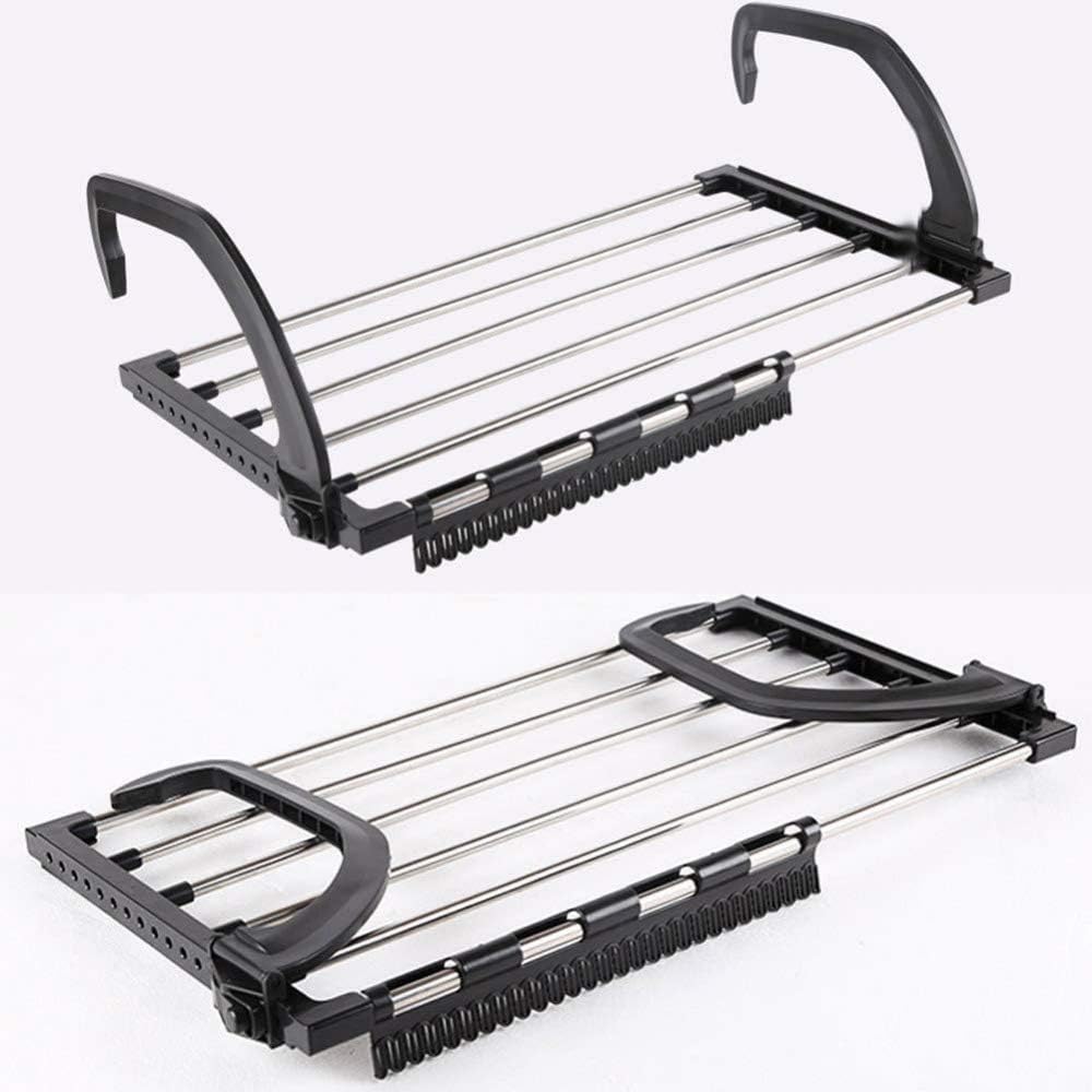 Stainless Steel Balcony Drying Shoe Rack – Folding Window Clothes Dryer and Portable Towel Storage Rack for Indoor & Outdoor Use