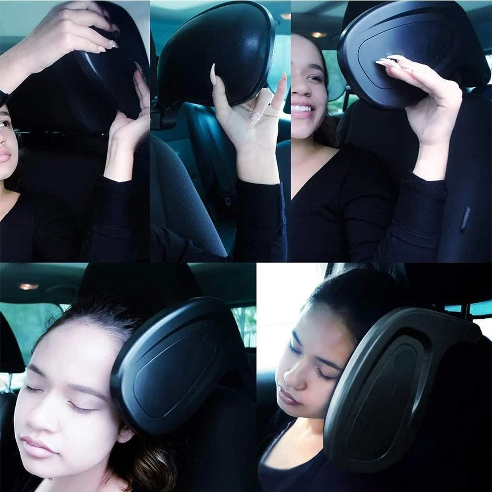 Adjustable Memory Foam Car Headrest Pillow – U-Shaped Neck & Head Support Cushion for Kids & Adults, Universal Car Seat Travel Pillow
