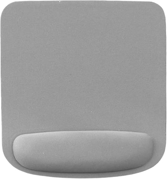 Ergonomic Computer Gaming Mouse Pad with Integrated Wrist Support – Ultra-Comfortable Solid Color Mouse Mat – Pressure-Relieving Wrist Pad for Office & Gaming – Lightweight & Superior Quality (Black / Grey)