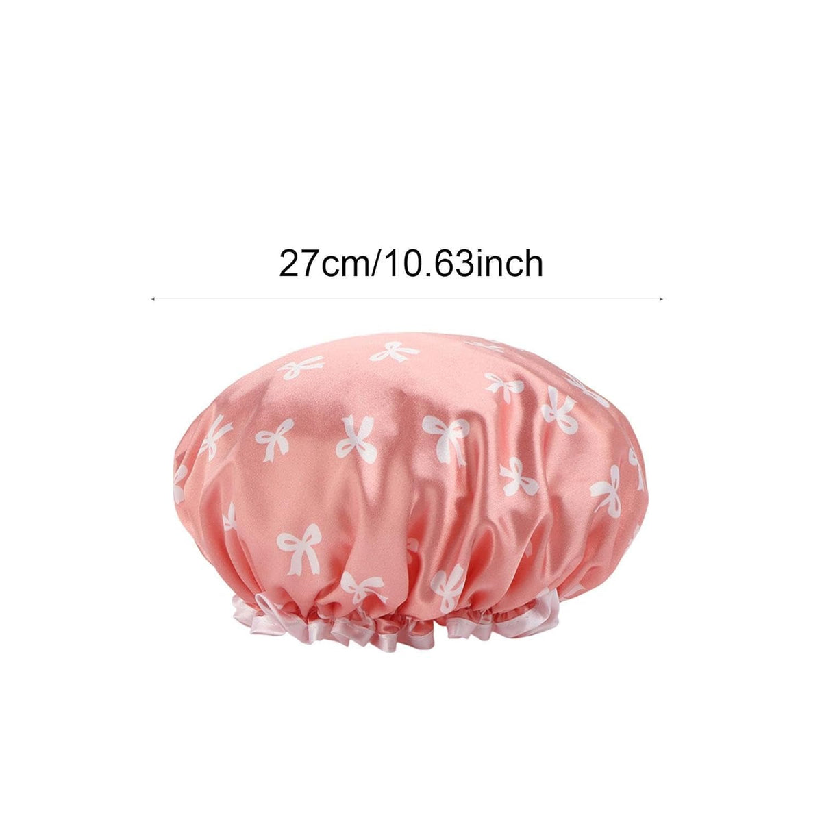 Bonnet de douche imperméable double couche – Chapeau de bain élégant imprimé – Bonnet de bain de luxe réutilisable pour femmes, spa et salon (grande capacité)