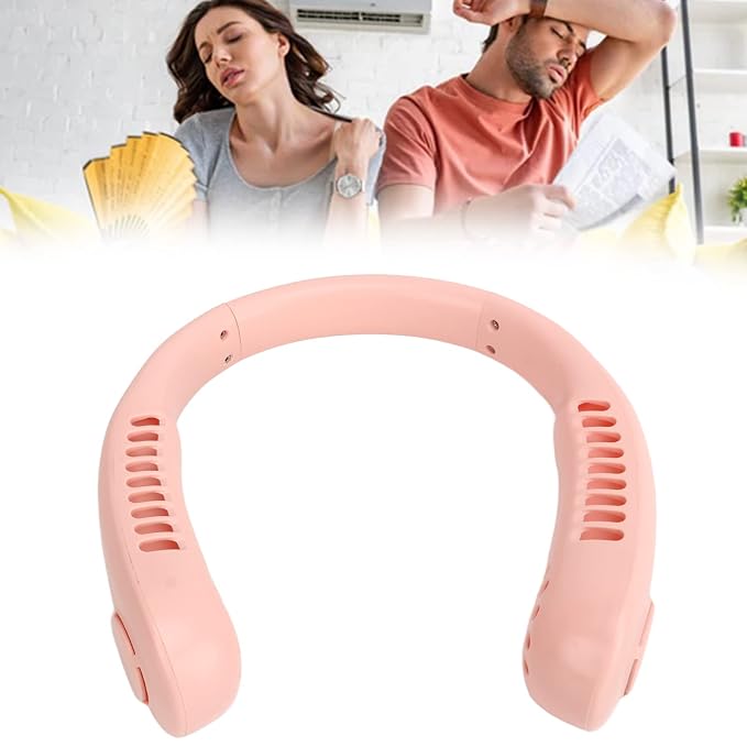 Leafless Neck Fan USB Rechargeable – Portable Bladeless Personal Fan with 360° Airflow & 3-Speed Cooling for Travel, Office & Outdoor Use