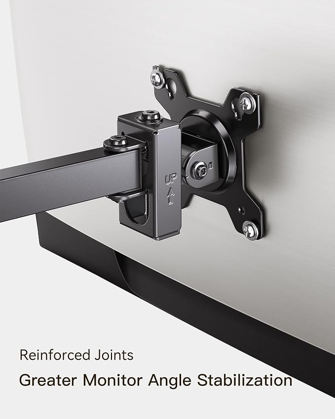 Bestqi RL 7101 Heavy-Duty Dual Monitor Arm Desk Mount – 17–32 Inch, 12kg Per Arm, Full Motion VESA Stand
