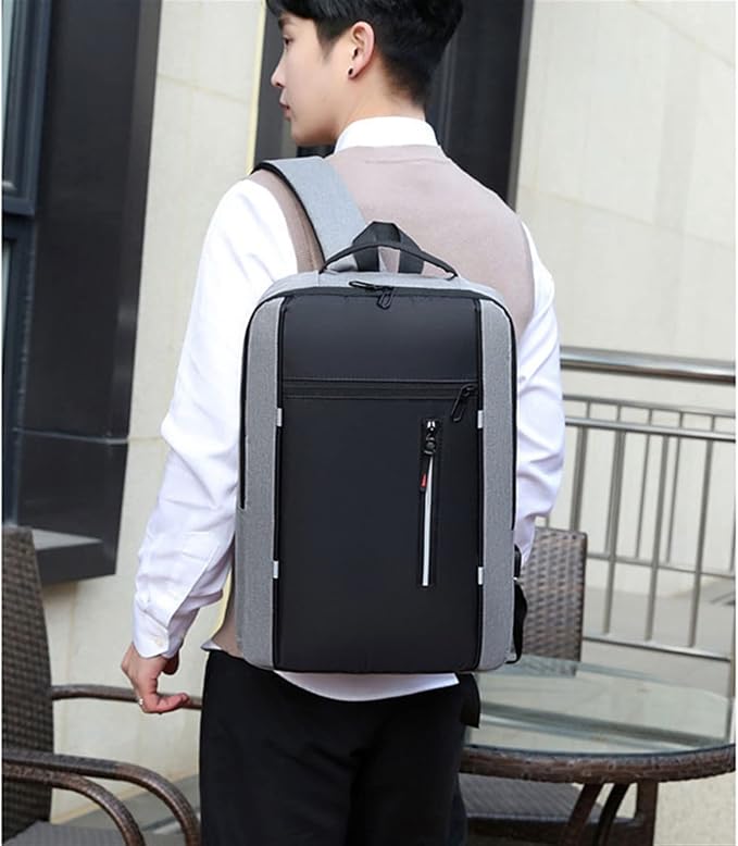 Waterproof Hiking & Laptop Backpack for Men – Large Capacity Business, School & Travel Backpack (Gray)