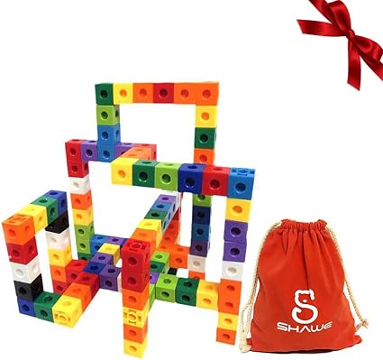 SHAWE 96-Piece Linking Counting Cubes Set | Educational Math Manipulatives, STEM Learning Toy for Kids Ages 3+