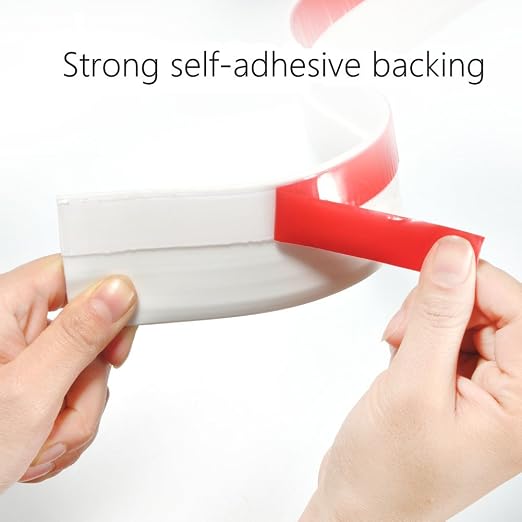 Self-Adhesive Silicone Door Bottom Seal Strip 5 x 200cm – Waterproof Dust & Draft Stopper White