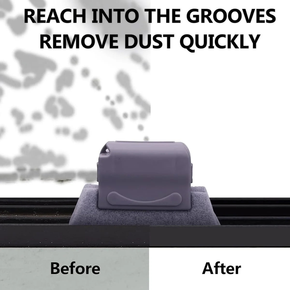 Window Track Cleaning Brush – Handheld Crevice Cleaner for Sliding Door Tracks, Window Frames & Air Vents