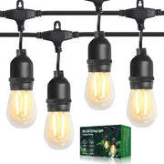 Outdoor String Lights with LED Bulbs – Waterproof Patio, Garden & Party Decorative Lights (12ft, 5M & 10M Options)